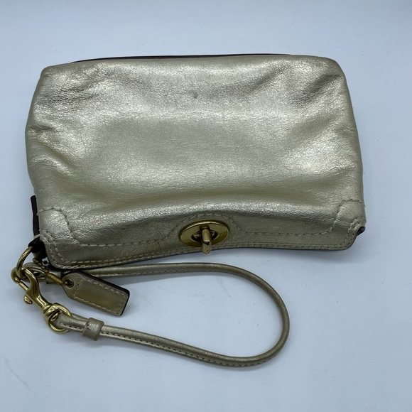 Coach Gold Wristlet - Picture 2 of 10
